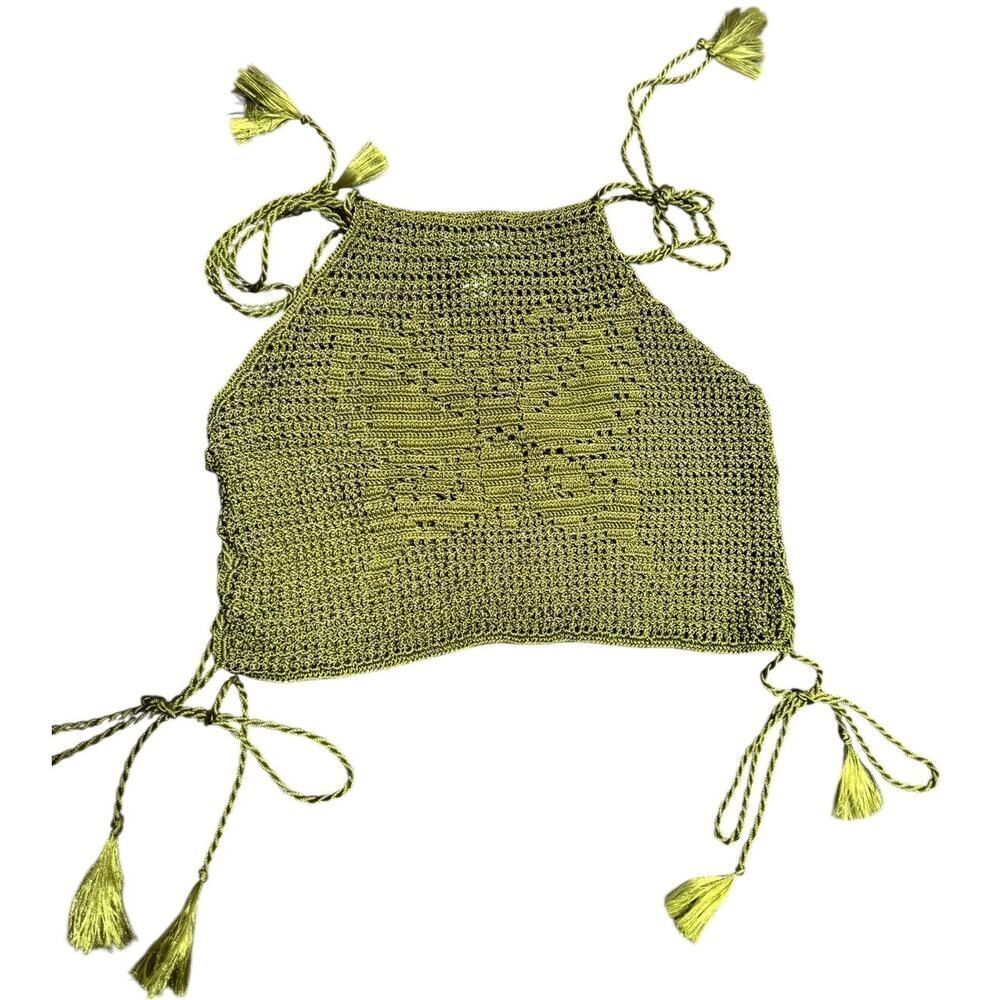 MYBEACHYSIDE Butterfly Crochet Crop Top - Size XS-S - NWT